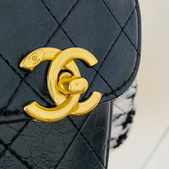 Brand New Chanel Makeup Trio Set Black Shoulder Bag with Tweed Coin Pouch - Picture 6 of 16